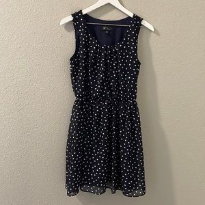 Navy Polka Dot Dress